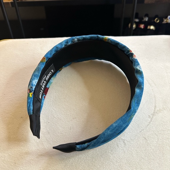 “INSPIRED” Blue Floral Headband - Picture 1 of 2